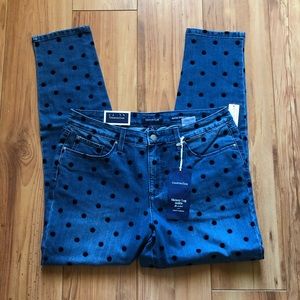 Charter Club Flocked-Dot Tummy Control Jeans
